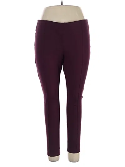 Pre-owned Ellen Tracy Active Pants In Burgundy