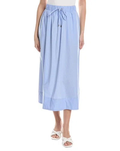 Ellen Tracy A-line Midi Skirt In Blue