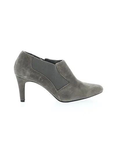 Pre-owned Ellen Tracy Ankle Boots In Gray