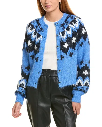Ellen Tracy Balloon Sleeve Knit Blouse In Blue