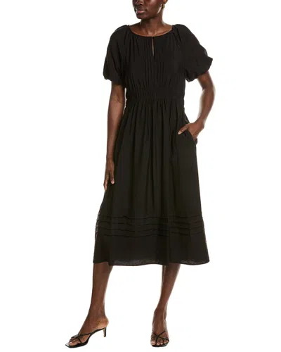 Ellen Tracy Balloon Sleeve Maxi Dress In Black