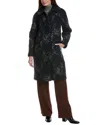 Ellen Tracy Balmacaan Coat In Green