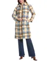 Ellen Tracy Balmacaan Coat In Pattern