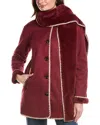 Ellen Tracy Blanket Stitch Jacket In Red