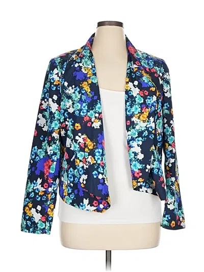 Pre-owned Ellen Tracy Blazer Jacket In Blue
