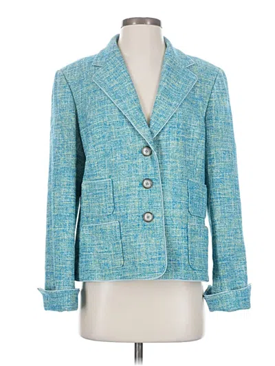Pre-owned Ellen Tracy Blazer Jacket In Blue