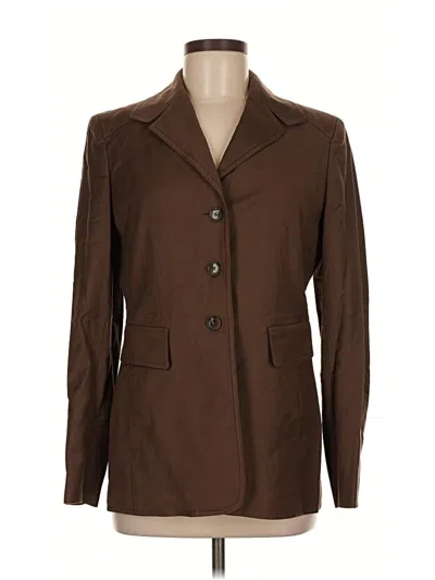 Pre-owned Ellen Tracy Blazer Jacket In Brown