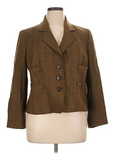 Pre-owned Ellen Tracy Blazer Jacket In Brown