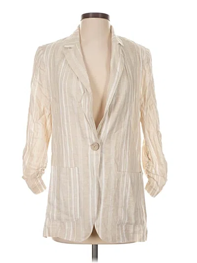 Pre-owned Ellen Tracy Blazer Jacket In Ivory