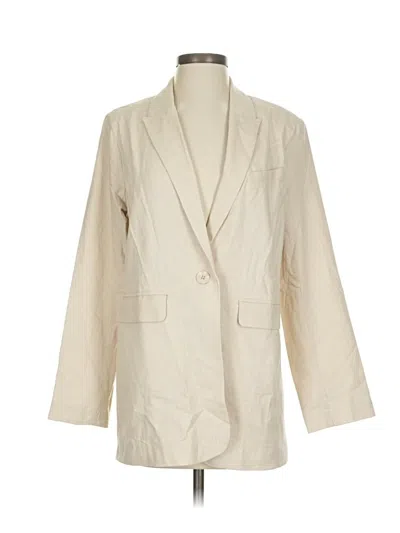 Pre-owned Ellen Tracy Blazer Jacket In White