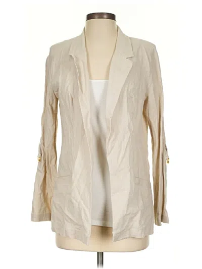 Pre-owned Ellen Tracy Blazer Jacket In White
