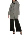 Ellen Tracy Bold Twill Coat In Black