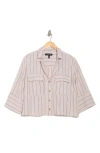 Ellen Tracy Boxy Cuffed Sleeve Button-down Shirt