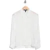 Ellen Tracy Burnout Floral Button-up Shirt In White