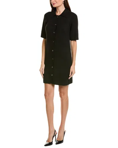 Ellen Tracy Button Front Polo Sweater Dress In Multi