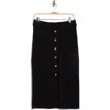 Ellen Tracy Button Front Sweater Skirt In Black