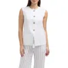 Ellen Tracy Button Front Vest In White