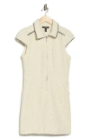 Ellen Tracy Cap Sleeve Tweed Dress In White
