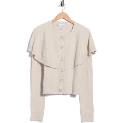 Ellen Tracy Cape Cardigan In Neutral