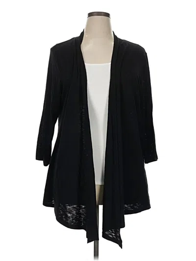 Pre-owned Ellen Tracy Cardigan Sweater In Black