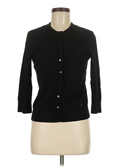 Pre-owned Ellen Tracy Cardigan Sweater In Black