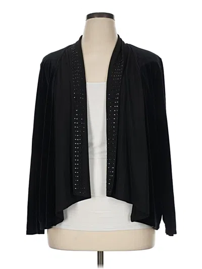 Pre-owned Ellen Tracy Cardigan Sweater In Black
