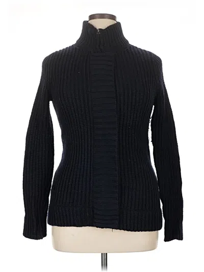 Pre-owned Ellen Tracy Cardigan Sweater In Black