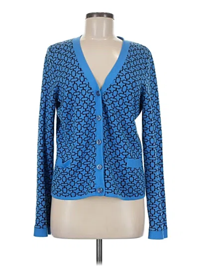 Pre-owned Ellen Tracy Cardigan Sweater In Blue