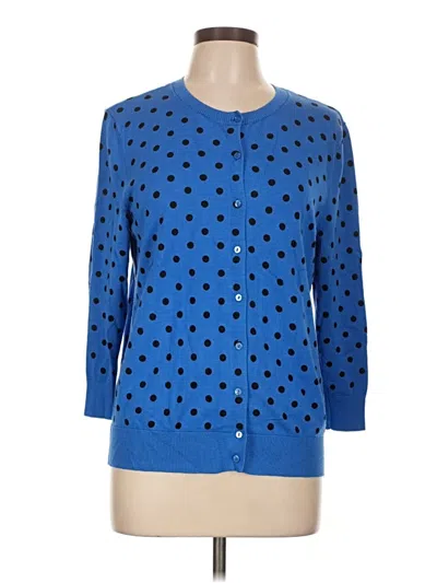 Pre-owned Ellen Tracy Cardigan Sweater In Blue