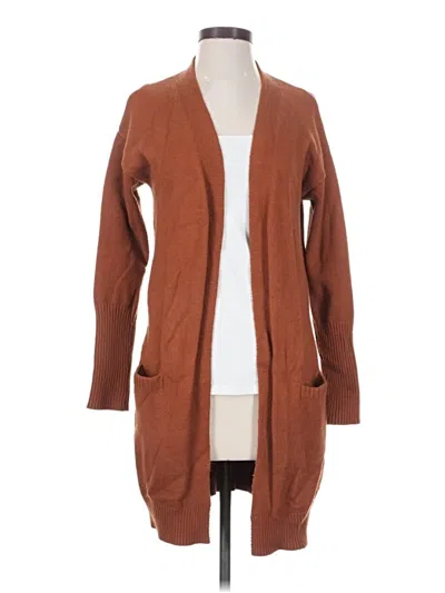 Pre-owned Ellen Tracy Cardigan Sweater In Brown