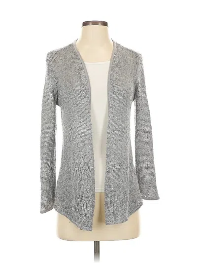 Pre-owned Ellen Tracy Cardigan Sweater In Gray