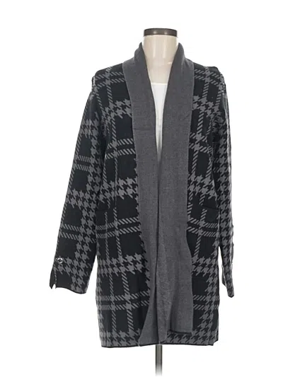 Pre-owned Ellen Tracy Cardigan Sweater In Gray