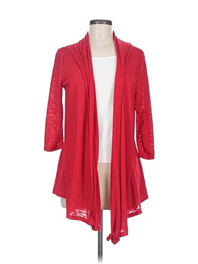 Pre-owned Ellen Tracy Cardigan Sweater In Red