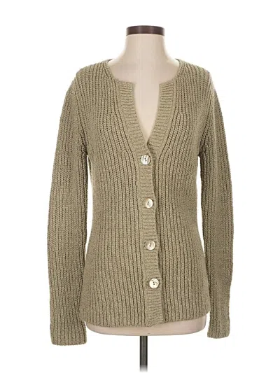 Pre-owned Ellen Tracy Cardigan Sweater In Tan