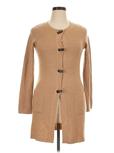 Pre-owned Ellen Tracy Cardigan Sweater In Tan