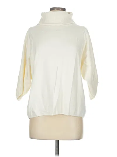 Pre-owned Ellen Tracy Cardigan Sweater In White