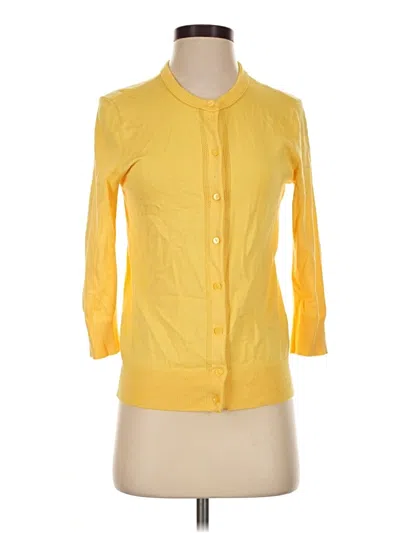 Pre-owned Ellen Tracy Cardigan Sweater In Yellow