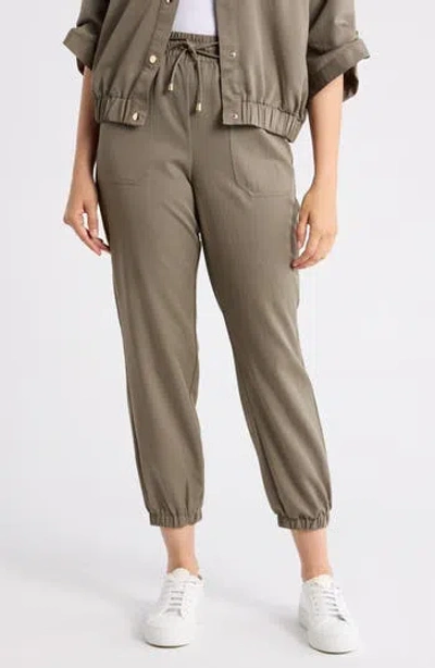 Ellen Tracy Cargo Joggers In Brown