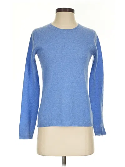 Pre-owned Ellen Tracy Cashmere Pullover Sweater In Blue