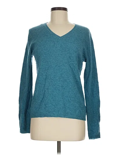 Pre-owned Ellen Tracy Cashmere Pullover Sweater In Teal