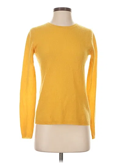 Pre-owned Ellen Tracy Cashmere Pullover Sweater In Yellow