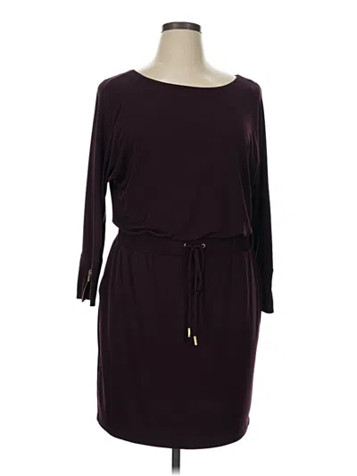 Pre-owned Ellen Tracy Casual Dress In Burgundy