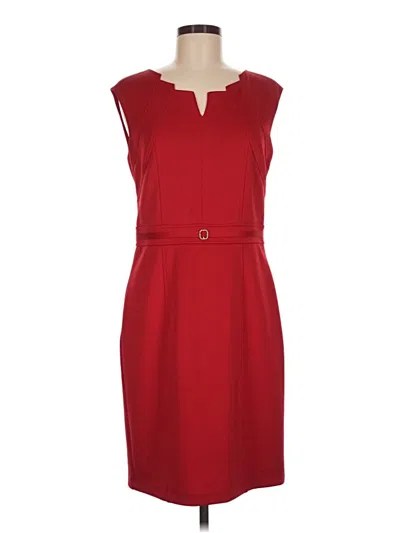 Pre-owned Ellen Tracy Casual Dress In Burgundy