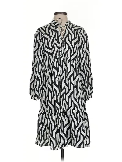 Pre-owned Ellen Tracy Casual Dress In Silver