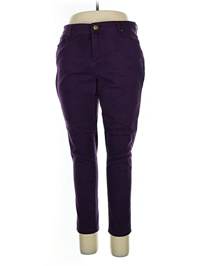 Pre-owned Ellen Tracy Casual Pants In Purple