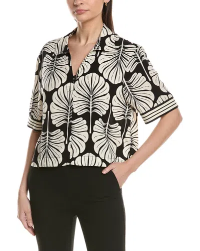 Ellen Tracy Challis Printed Top In Neutral