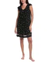 Ellen Tracy Midi Nightgown In Black