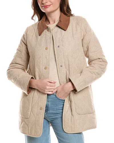 ELLEN TRACY ELLEN TRACY CHEVRON QUILTED COAT