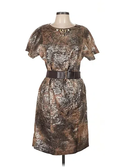 Pre-owned Ellen Tracy Cocktail Dress In Brown