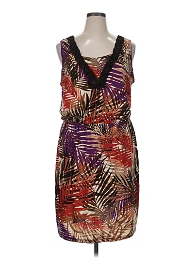 Pre-owned Ellen Tracy Cocktail Dress In Brown